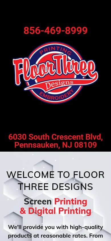 Floor Three Designs mobile view
